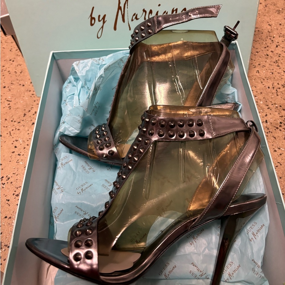 New Leather Marciano heels - strapped size 5.5